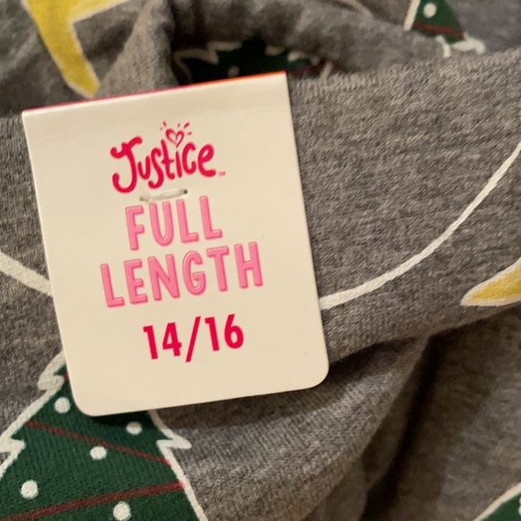 NWT JUSTICE Christmas 🎄 Leggings Full Length 14/16 - Picture 4 of 4